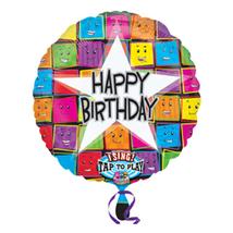 28 inch-es Happy Birthday Faces Születésnapi Éneklő Zenélő Fólia Léggömb