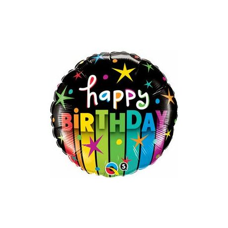 18 inch-es birthday colourful stripes
