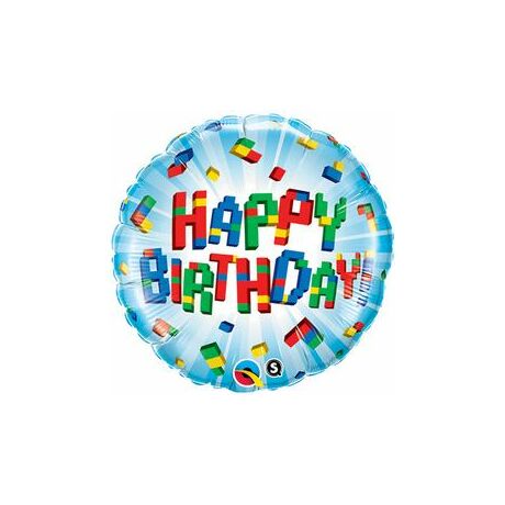 18 inch-es birthday exploding blocks fol