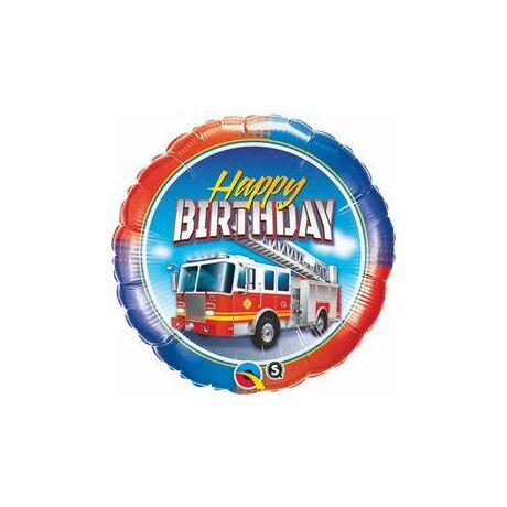 18 inch-es Birthday Fire Truck Születésnapi Fólia Lufi