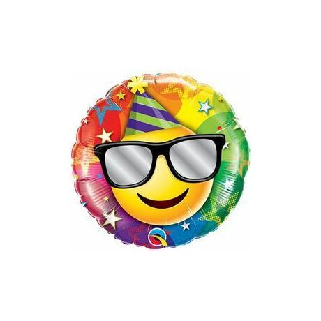 18 inch-es birthday smiley fólia lufi