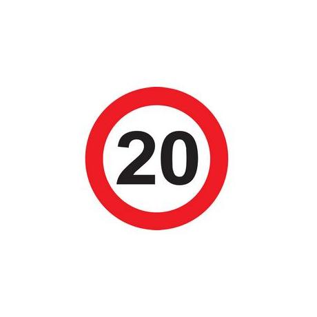 20-as Sebességkorlátozó Szülinapi Tábla - 40 cm