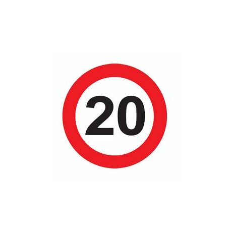20-as sebességkorlátozó parti tábla