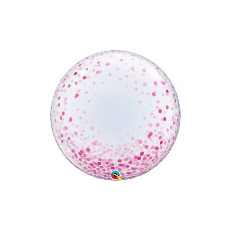 24 inch-es pink confetti deco bubble