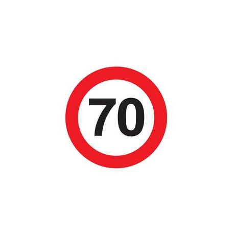 70. Számos Sebességkorlátozó Születésnapi Tábla - 40 cm