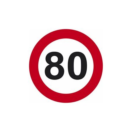 80-as sebességkorlátozó szülinapi tábla