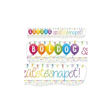 Boldog szülinapot streamers banner