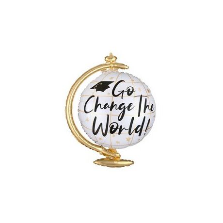 Change the World - Földgömb Shape Fólia Lufi Ballagásra