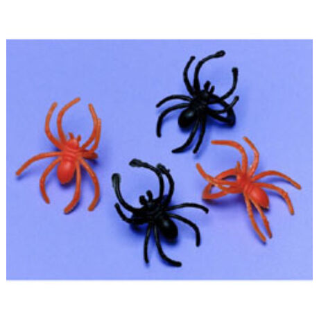 Narancssárga és Fekete Pókos Gyűrű Halloweenre - 30 db-os