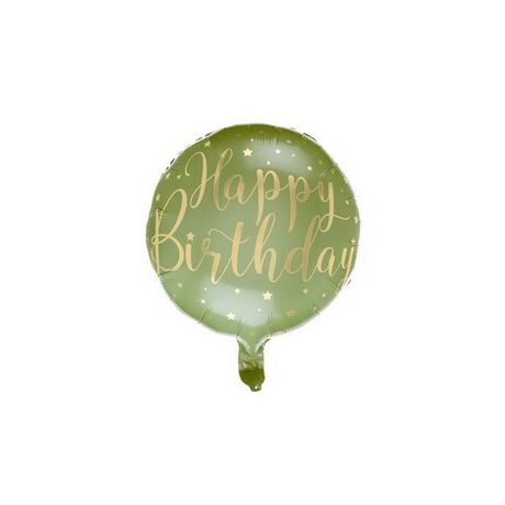 18 inch-es happy birthday pasztel zöld szülinapi fólia lufi