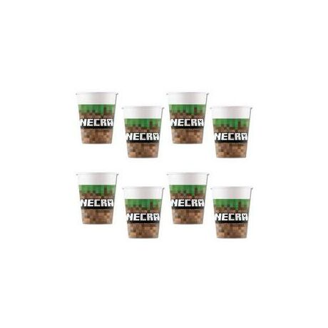 Minecraft papír parti pohár 200ml/8db