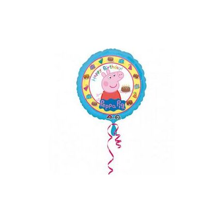 18 inch-es Peppa Pig - Peppa Malac Happy Birthday Születésnapi Fólia Lufi/Léggömb