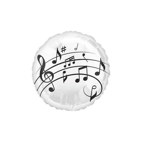 18 inch-es Music FunViolinkulcs - Hangjegyek Mintás Fólia Lufii