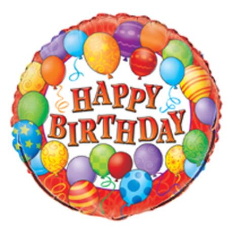 18 inch-es Birthday Balloons - Léggömbös Születésnapi Fólia Léggömb