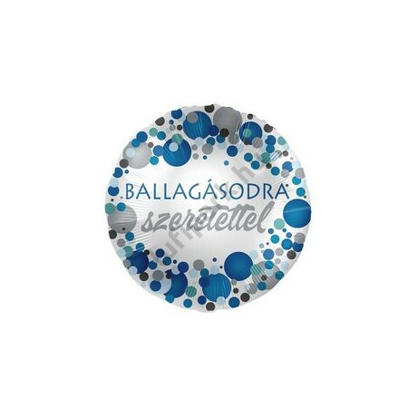17 inch-es ballagásodra szeretettel kék fólia lufi