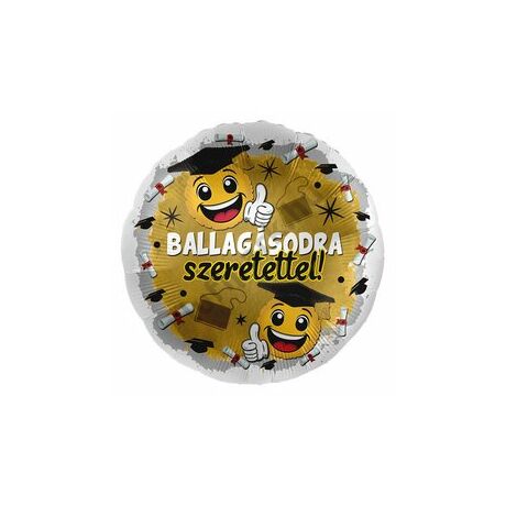 17 inch-es ballagásodra szeretettel smile fólia lufi