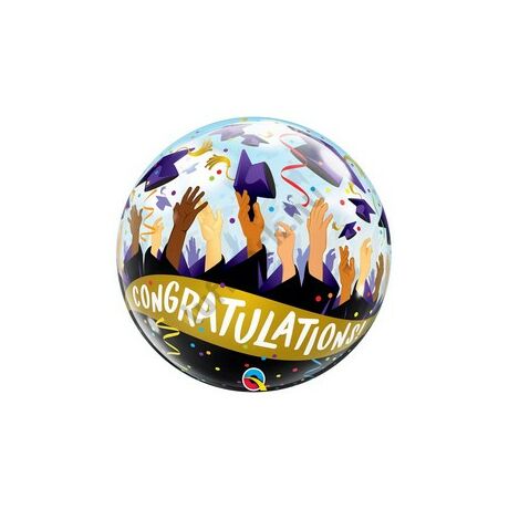 22 inch-es congrats grad caps bubble