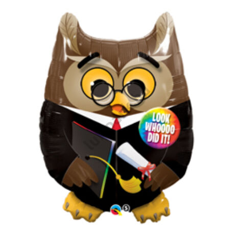 34 inch-es Bagoly - Grad Owl Ballagási Fólia Léggömb