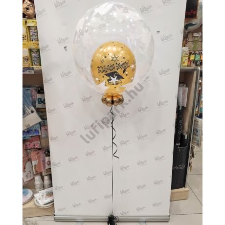 &quot;Ballagásodra szeretettel&quot; elegáns bubbles lufi