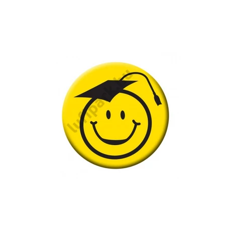 Kalapos smile fej kitűző ballagásra