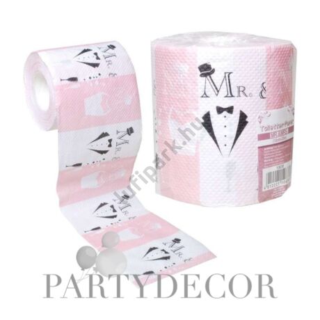 Mr. &amp; Mrs. Vicces Esküvői Ajándék WC Papír