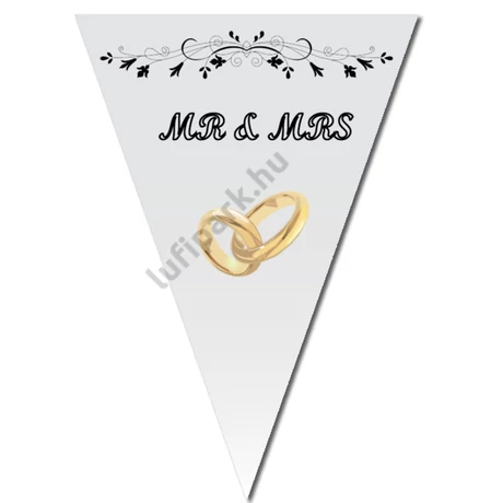 Mr &amp; Mrs, zászló fűzér, 2,5 m