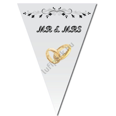 Mr &amp; Mrs, zászló fűzér, 2,5 m
