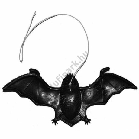 Halloween denevér, függő, 15 cm, 6 db-os