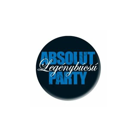 Absolut legénybúcsú party kitűző