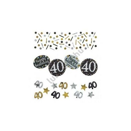 Konfetti 40-es arany ezüst