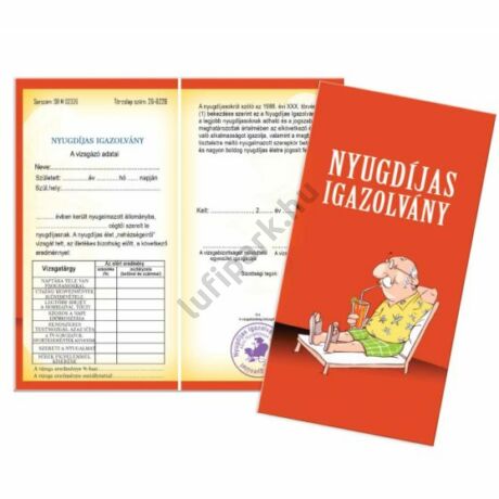 NYUGDÍJAS IGAZOLVÁNY FÉRFIAKNAK 