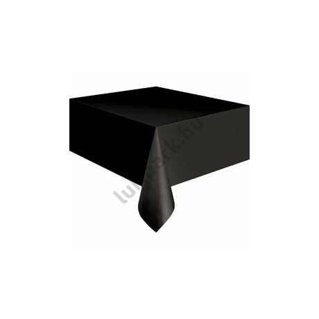 Black Műanyag Parti Asztalterítő - 137 cm x 274 cm