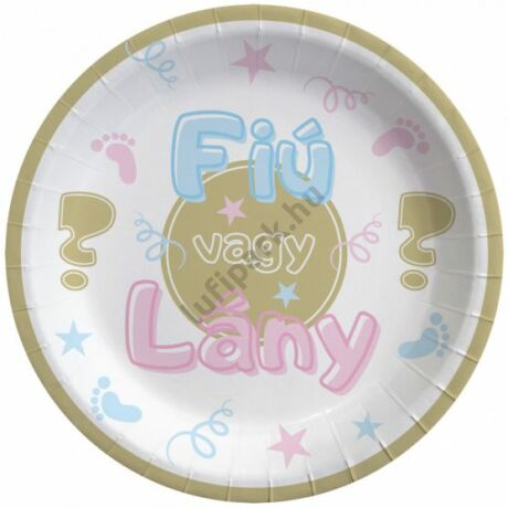 PARTI TÁNYÉR BABASZÜLETÉSRE, FIÚ VAGY LÁNY 