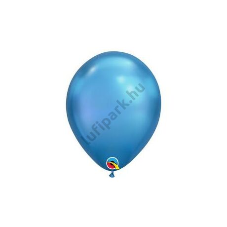 11 inch-es Chrome Blue - Kék Kerek Lufi