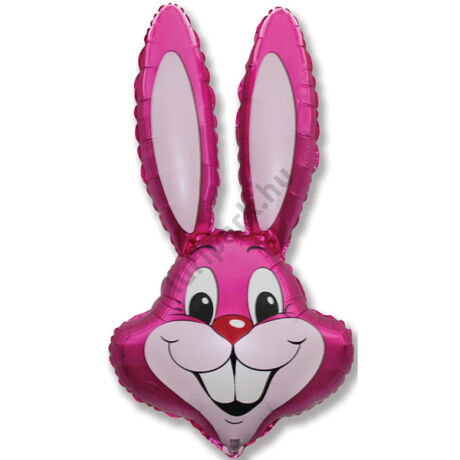 Pink Nyuszi fej fólia lufi