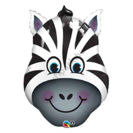 32 inch-es Zany Zebra zebra fej fólia