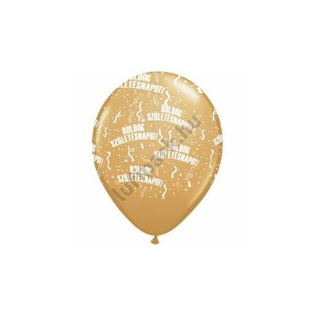 11 inch-es Boldog Születésnapot Metallic Gold - Arany Lufi