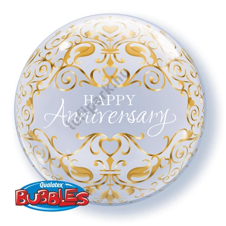 22 inch-es Happy Anniversary Bubbles lufi Évfordulóra