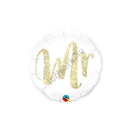 18 inch-es Mr feliratú Gold fólia lufi
