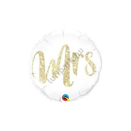 18 inch-es Mrs feliratú glitteres fólia