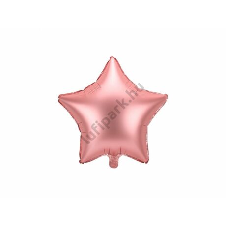 Csillag alakú rose gold matt fólia lufi
