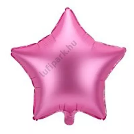 Csillag alakú matt pink fólia lufi