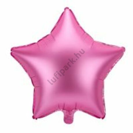 Csillag alakú matt pink fólia lufi
