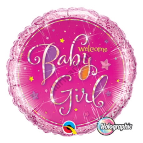 18 inch-es Welcome Baby Girl Stars Holog