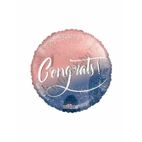 18 inch-es Congrats rosegold ombre fólia lufi