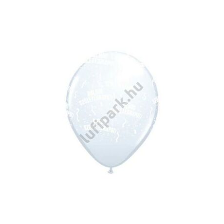 11 inch-es Boldog Születésnapot White Lufi