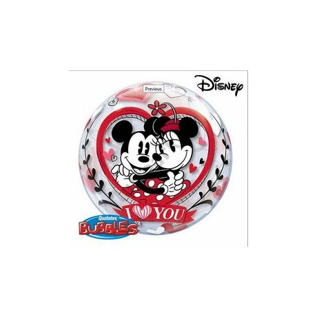22 inch-es Disney bubbles Mickey & Minnie I Love You szerelmes léggömb