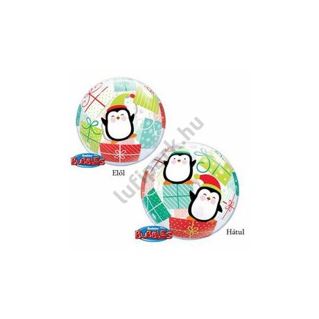 22 inch-es penguins&presents bubble