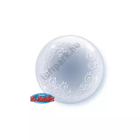 24 inch-es Fancy Filigree - Inda Mintás Deco Bubble Léggömb