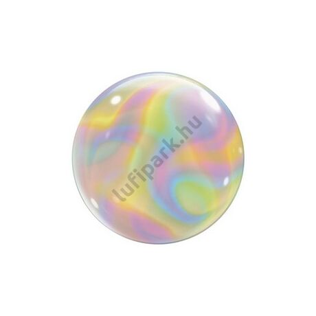 22 inch-es Irizáló Hatású - Iridiscent Swirls Bubble Lufi  Mérete: 22 inch (56 cm).  Anyaga: rendkívül rugalmas celofán hatású műanyag.